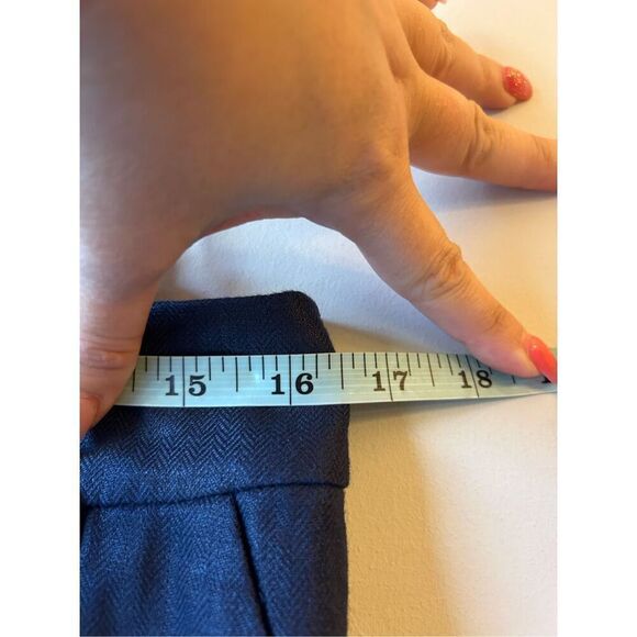 NWT J. Crew Linen Cafe Trouser Wide Leg size 8 Navy - Picture 6 of 12